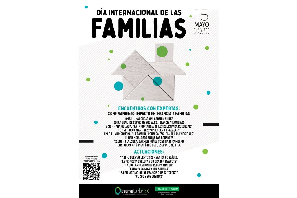 El observatorio FIEX organiza el 15 de mayo la jornada online “Confinamiento: impacto en Infancia y Familias“