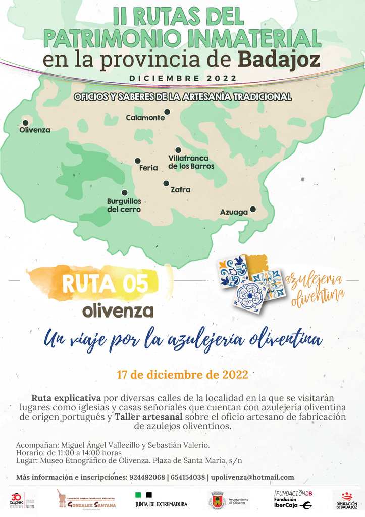 Cartel II Ruta de Patrimonio Material e Inmaterial por Olivenza