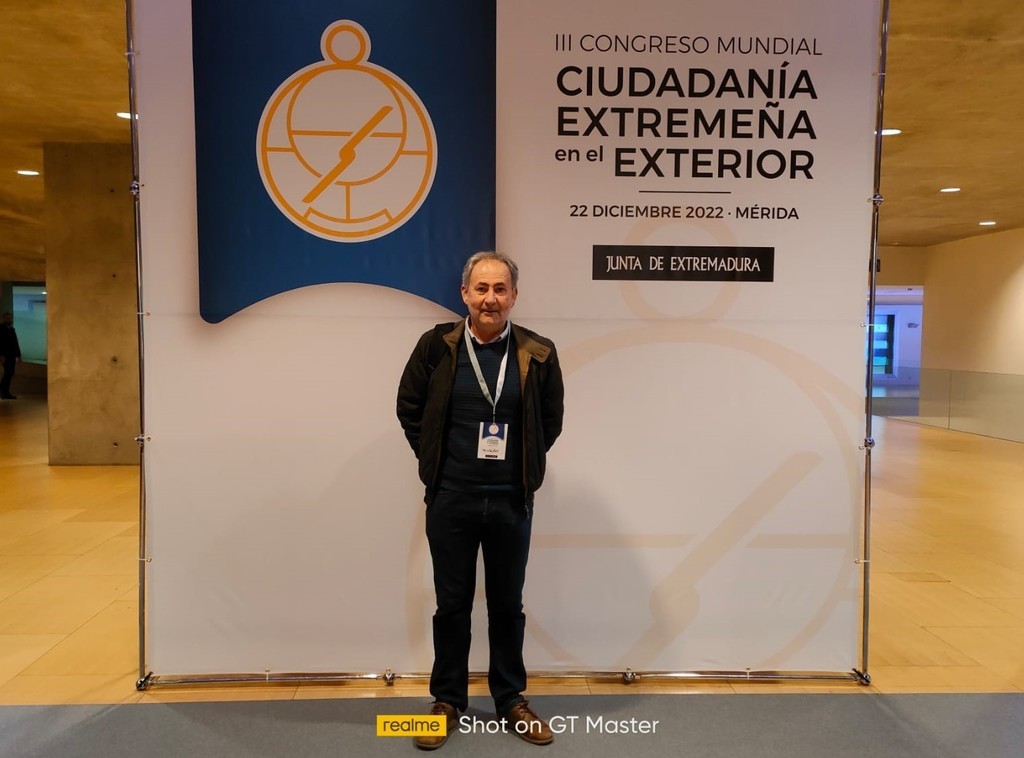 Miguel Ángel Vallecillo Teodoro en el III Congreso Mundial de la Ciudadanía Extremeña en el exterior