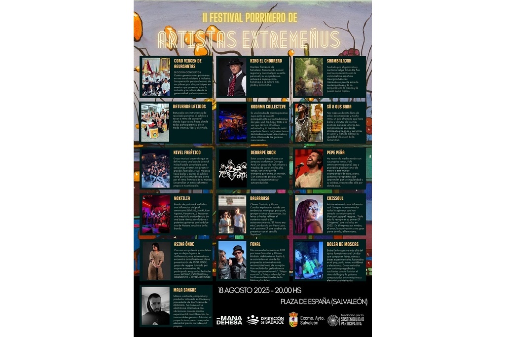 Llega a Salvaleón el II Festival Porrinero de Artistas ‘Extremeñus’