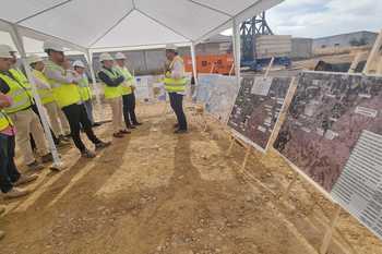 El delegado del Gobierno en Extremadura visita las obras de la EDAR Don Benito-Villanueva de la Serena