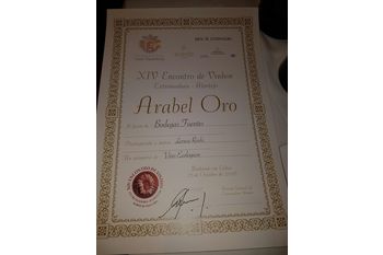 Certificado premio arandel oro normal 3 2