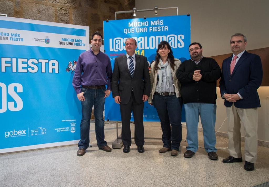 Gobex Fiesta de los Palomos El presidente del Gobierno de Extremadura, José Antonio Monago, presenta la ‘Fiesta de los Palomos’ junto al alcalde de Badajoz,