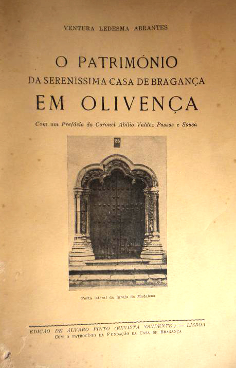 ABRANTES, Ventura Ledesma. O Património ...