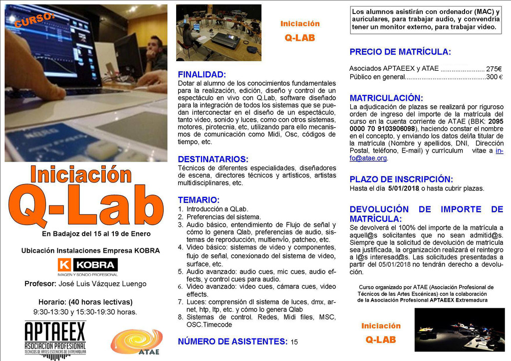 Curso Qlab con ATAE