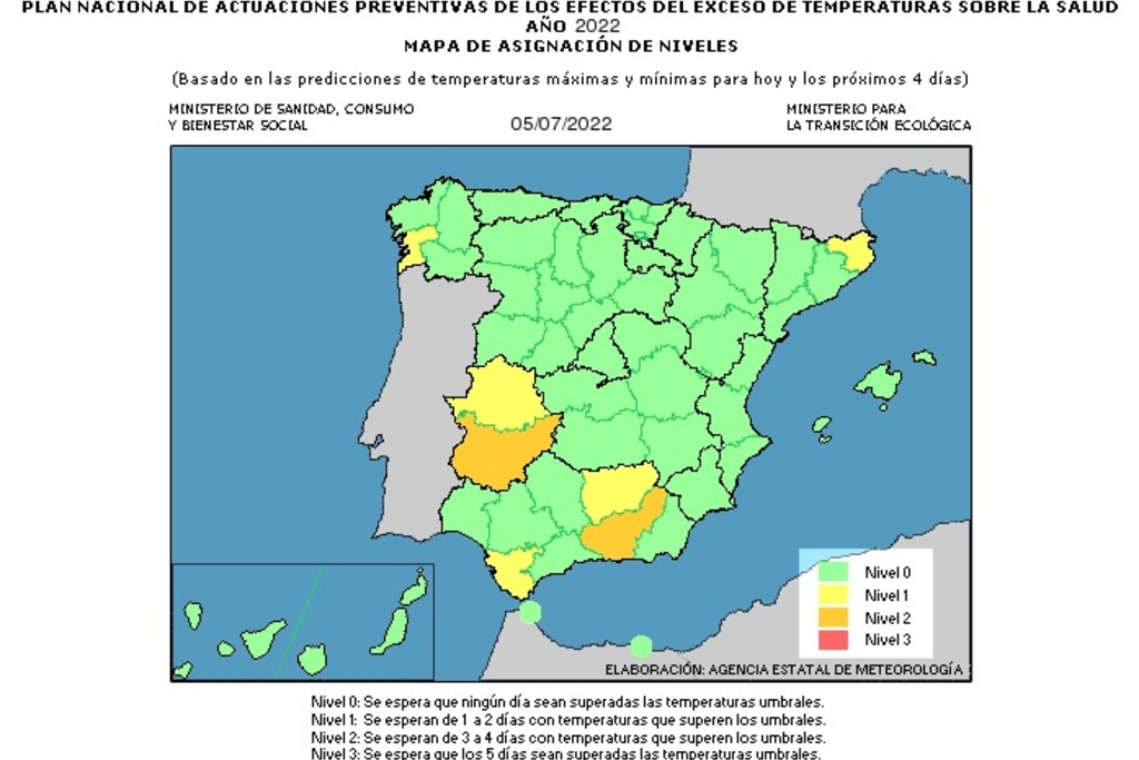 El 112 Extremadura activa el nivel naranja del Plan de Vigilancia y Prevención de los Efectos del Exceso de Temperatura sobre la Salud en la provincia de Badajoz