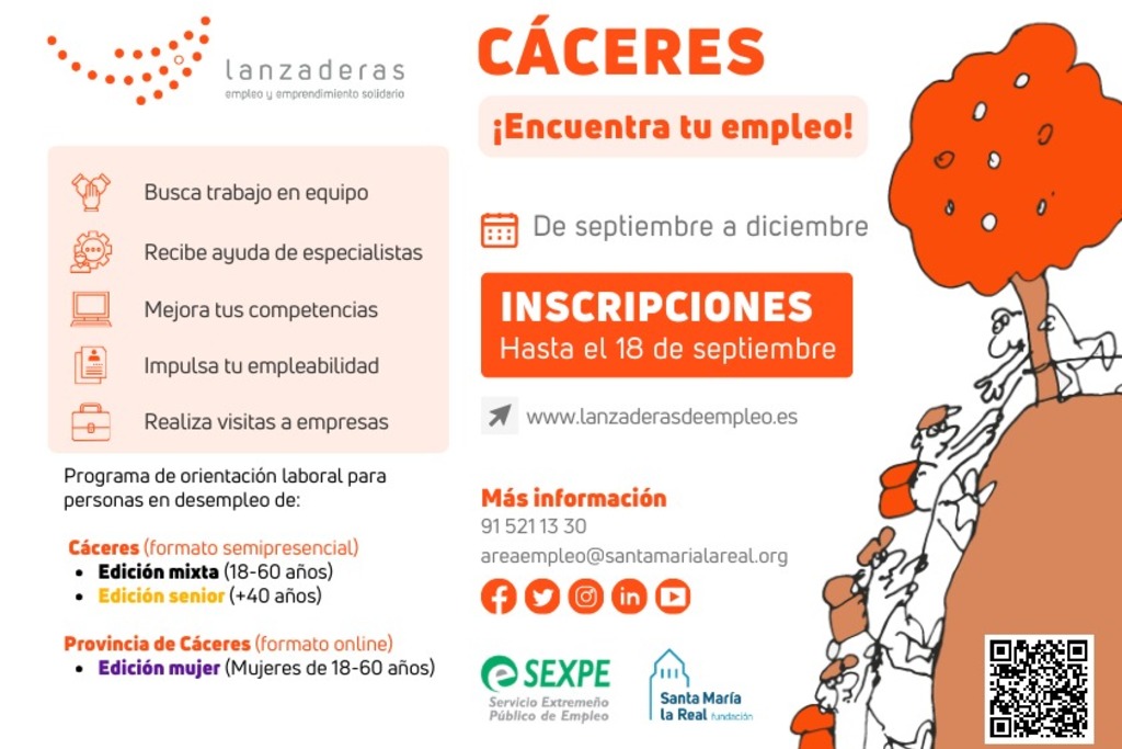 En septiembre comenzarán las 'Lanzaderas de Empleo' en la provincia de Cáceres