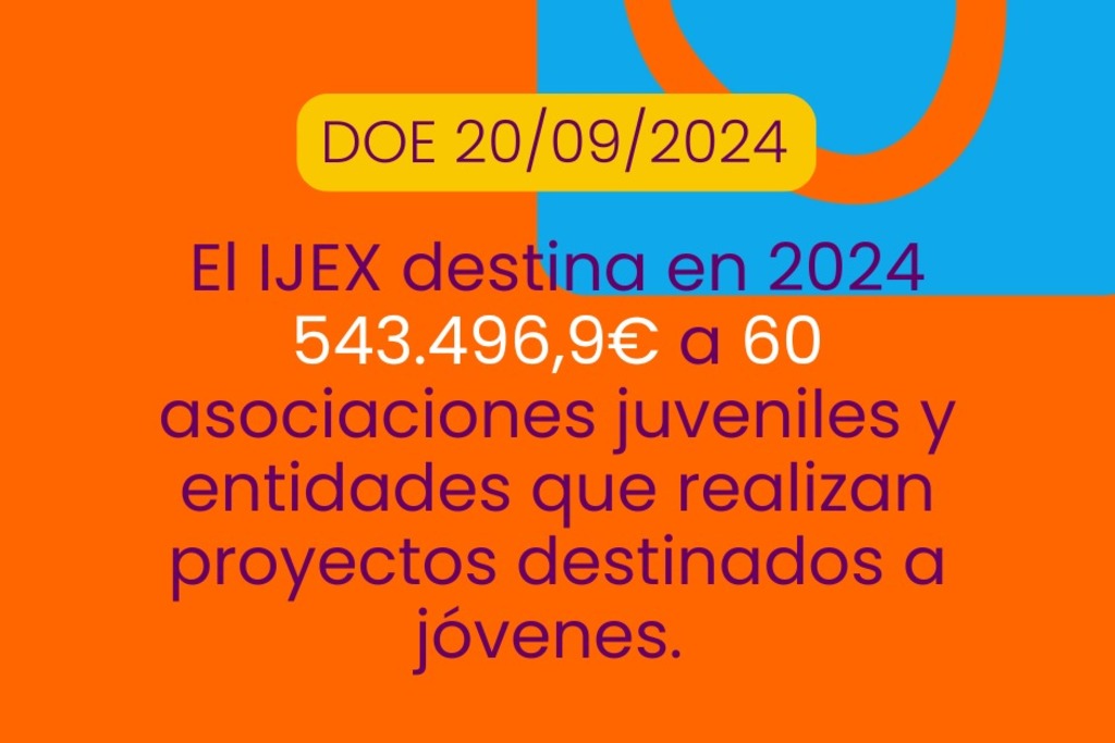 El IJEX destina más de medio millón de euros el desarrollo de 60 proyectos dirigidos a la juventud