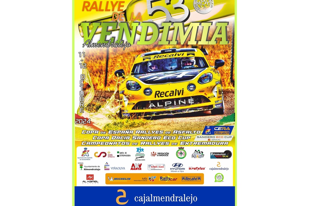 La Junta respalda la 53ª edición del Rally de la Vendimia de Almendralejo y destaca su impacto en la comarca Tierra de Barros