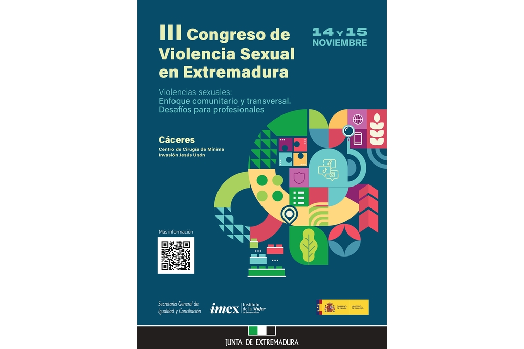 El IMEX organiza el III Congreso de Violencia Sexual de Extremadura que reunirá a un importante grupo de expertos para abordar esta problemática