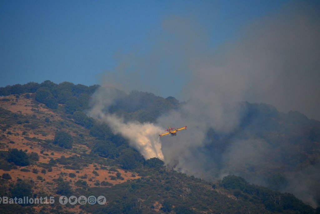 El incendio de Cabezabellosa, que continúa activo, comenzó de forma intencionada